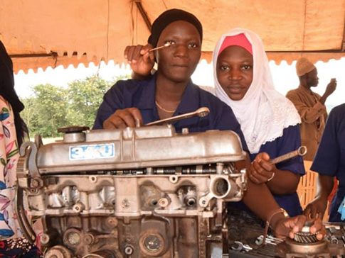 Young women in the CAMFED Association in Handeni District, have recently qualified as mechanical engineers Young women in the CAMFED Association in Handeni District, have recently qualified as mechanical engineers