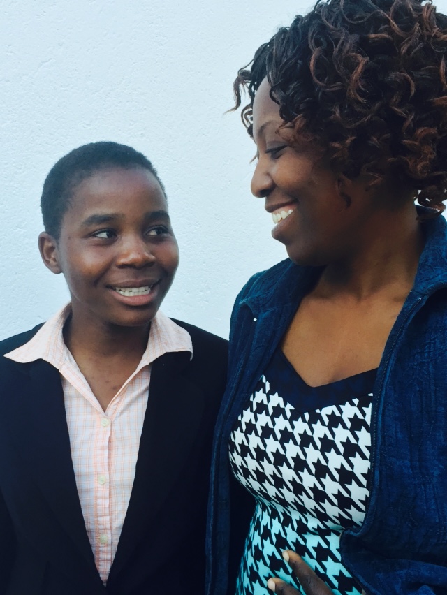 Natasha with Winnie Farao from Camfed Zimbabwe