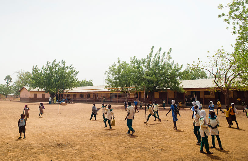 Playground of the school in Karaga District founded by Afishetu