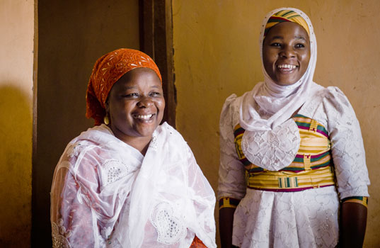Afishetu with Hawa, her mentee