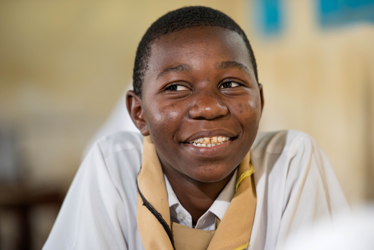 CAMFED-supported student Catherine in class Camfed-supported student Catherine in class