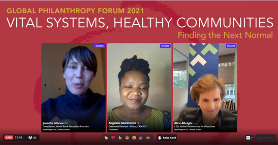 Screenshot from Global Philanthropy Forum
