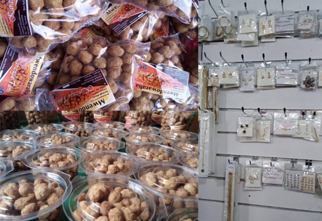Products sold by CAMFED Association entrepreneur Ashura in Tanzania