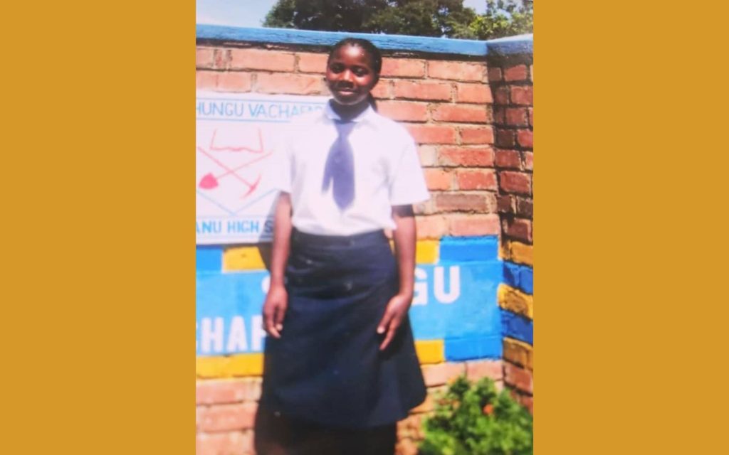 Natasha during her time at secondary school